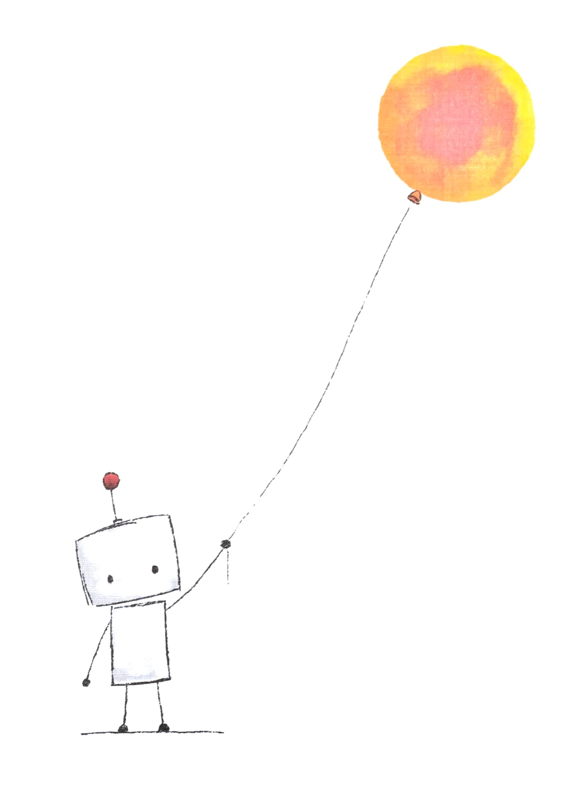 Roby tend le bras vers un ballon orange